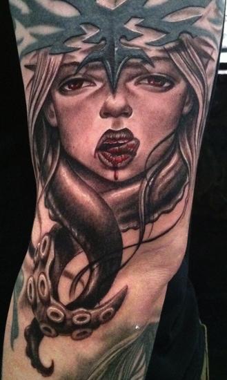 Tattoos - Timothy B Boor - freehand vamptipus
